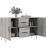 VidaXL Dressoir 100x36x60 cm bewerkt hout grijs sonoma eikenkleurig