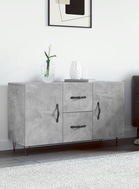 VidaXL Dressoir 100x36x60 cm bewerkt hout betongrijs
