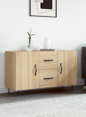 VidaXL Dressoir 100x36x60 cm bewerkt hout sonoma eikenkleurig
