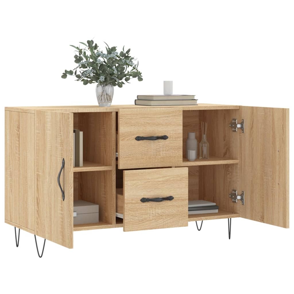VidaXL Dressoir 100x36x60 cm bewerkt hout sonoma eikenkleurig