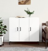 VidaXL Dressoir 90x34x80 cm bewerkt hout wit