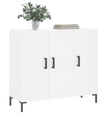 VidaXL Dressoir 90x34x80 cm bewerkt hout wit