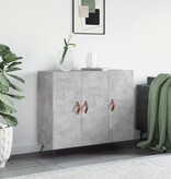 VidaXL Dressoir 90x34x80 cm bewerkt hout betongrijs