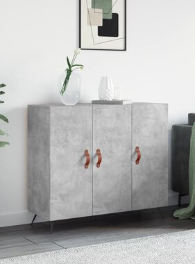 VidaXL Dressoir 90x34x80 cm bewerkt hout betongrijs
