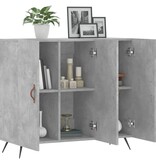 VidaXL Dressoir 90x34x80 cm bewerkt hout betongrijs