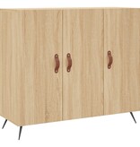 VidaXL Dressoir 90x34x80 cm bewerkt hout sonoma eikenkleurig