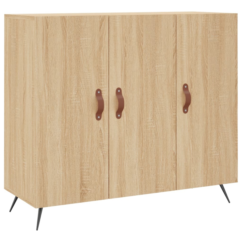 VidaXL Dressoir 90x34x80 cm bewerkt hout sonoma eikenkleurig