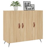 VidaXL Dressoir 90x34x80 cm bewerkt hout sonoma eikenkleurig