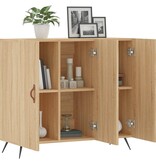 VidaXL Dressoir 90x34x80 cm bewerkt hout sonoma eikenkleurig