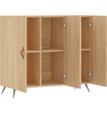 VidaXL Dressoir 90x34x80 cm bewerkt hout sonoma eikenkleurig