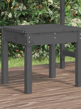 VidaXL Tuinbank 50x44x45 cm massief grenenhout grijs