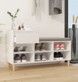 VidaXL Schoenenkast 102x36x60 cm bewerkt hout wit