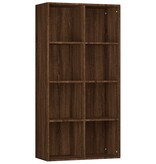 VidaXL Boekenkast 66x30x130 cm bewerkt hout bruin eikenkleur