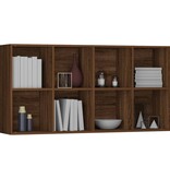 VidaXL Boekenkast 66x30x130 cm bewerkt hout bruin eikenkleur