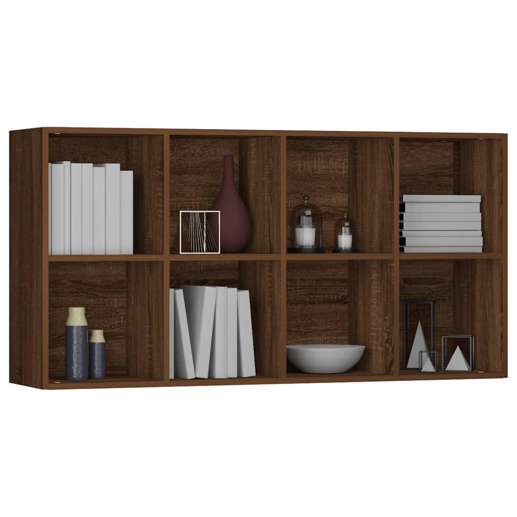 VidaXL Boekenkast 66x30x130 cm bewerkt hout bruin eikenkleur
