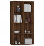VidaXL Boekenkast 66x30x130 cm bewerkt hout bruin eikenkleur