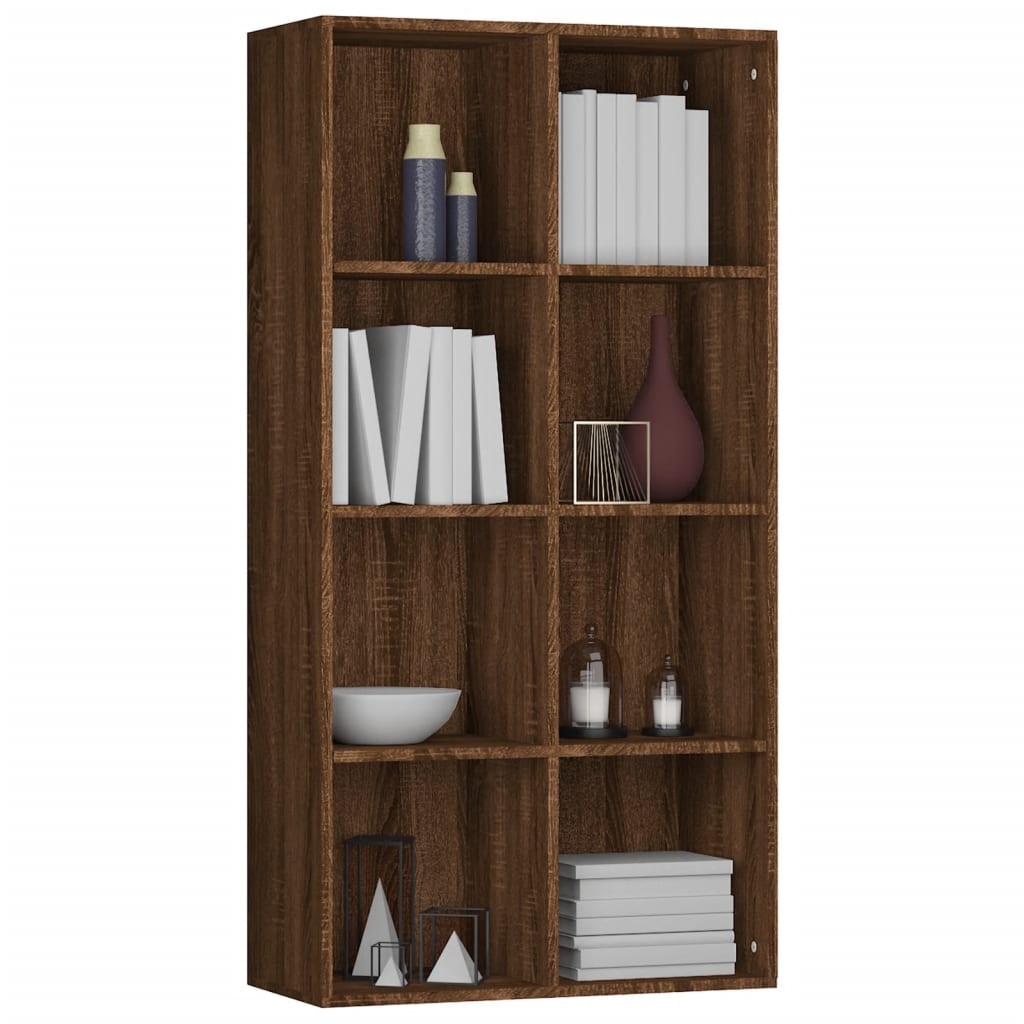 VidaXL Boekenkast 66x30x130 cm bewerkt hout bruin eikenkleur