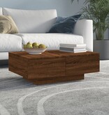 VidaXL Salontafel 90x60x31 cm bewerkt hout bruin eikenkleur