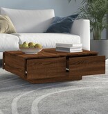 VidaXL Salontafel 90x60x31 cm bewerkt hout bruin eikenkleur