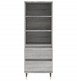 VidaXL Hoge kast 40x36x110 cm bewerkt hout grijs sonoma