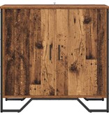 VidaXL Dressoir met plank met opslag met de deur Bruin 78 x 35,5 x 74,5 cm Bewerkt hout