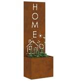 VidaXL Tuinplant met Decoratief Paneel Roestig 50 x 140 cm Cortenstaal