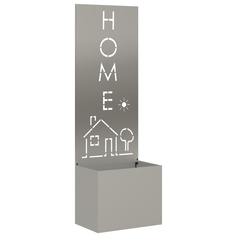 VidaXL Tuinplant met Decoratief Paneel Roestig 50 x 140 cm Cortenstaal