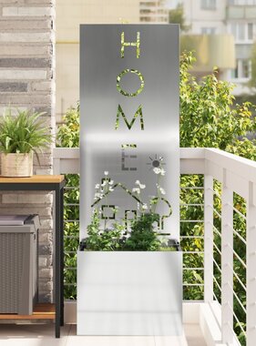 VidaXL Tuinplant met Decoratief Paneel Zilver 50 x 140 cm