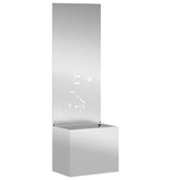 VidaXL Tuinplant met Decoratief Paneel Zilver 50 x 140 cm