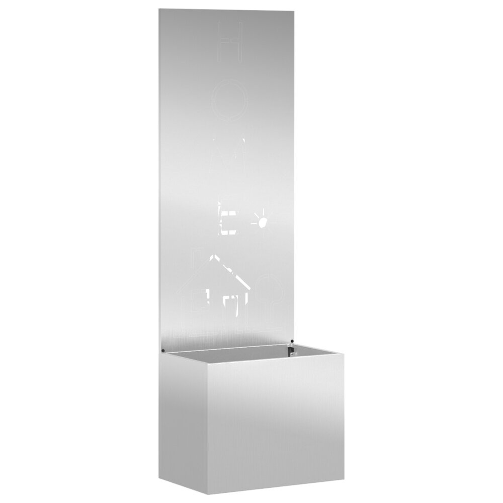 VidaXL Tuinplant met Decoratief Paneel Zilver 50 x 140 cm