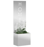 VidaXL Tuinplant met Decoratief Paneel Zilver 50 x 140 cm