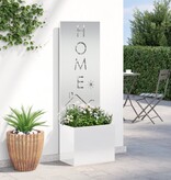 VidaXL Tuinplant met Decoratief Paneel Zilver 50 x 140 cm