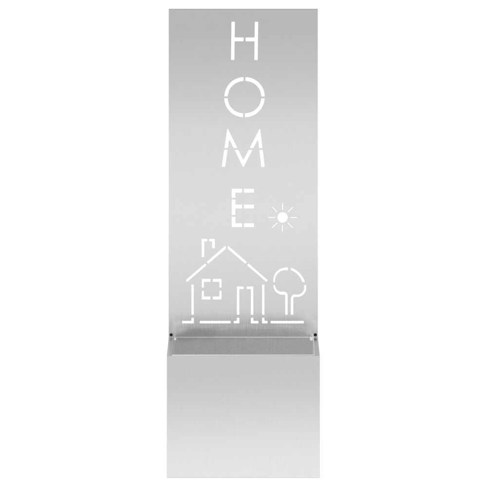 VidaXL Tuinplant met Decoratief Paneel Zilver 50 x 140 cm