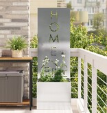 VidaXL Tuinplant met Decoratief Paneel Zilver 50 x 140 cm