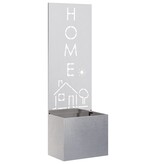 VidaXL Tuinplant met Decoratief Paneel Zilver 50 x 140 cm
