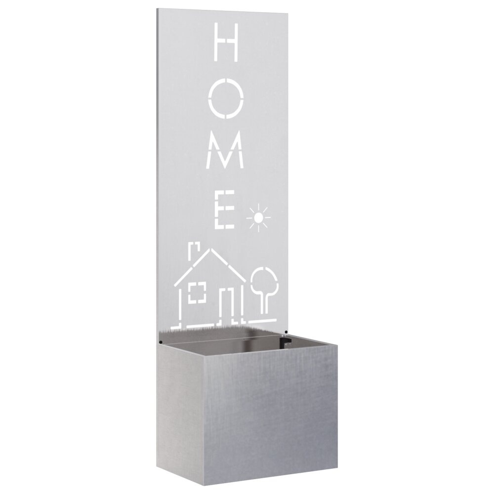 VidaXL Tuinplant met Decoratief Paneel Zilver 50 x 140 cm