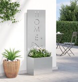VidaXL Tuinplant met Decoratief Paneel Zilver 50 x 140 cm