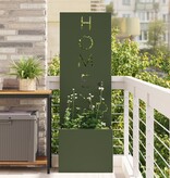 VidaXL Tuinplant met Decoratief Paneel Olijfgroen 50 x 140 cm