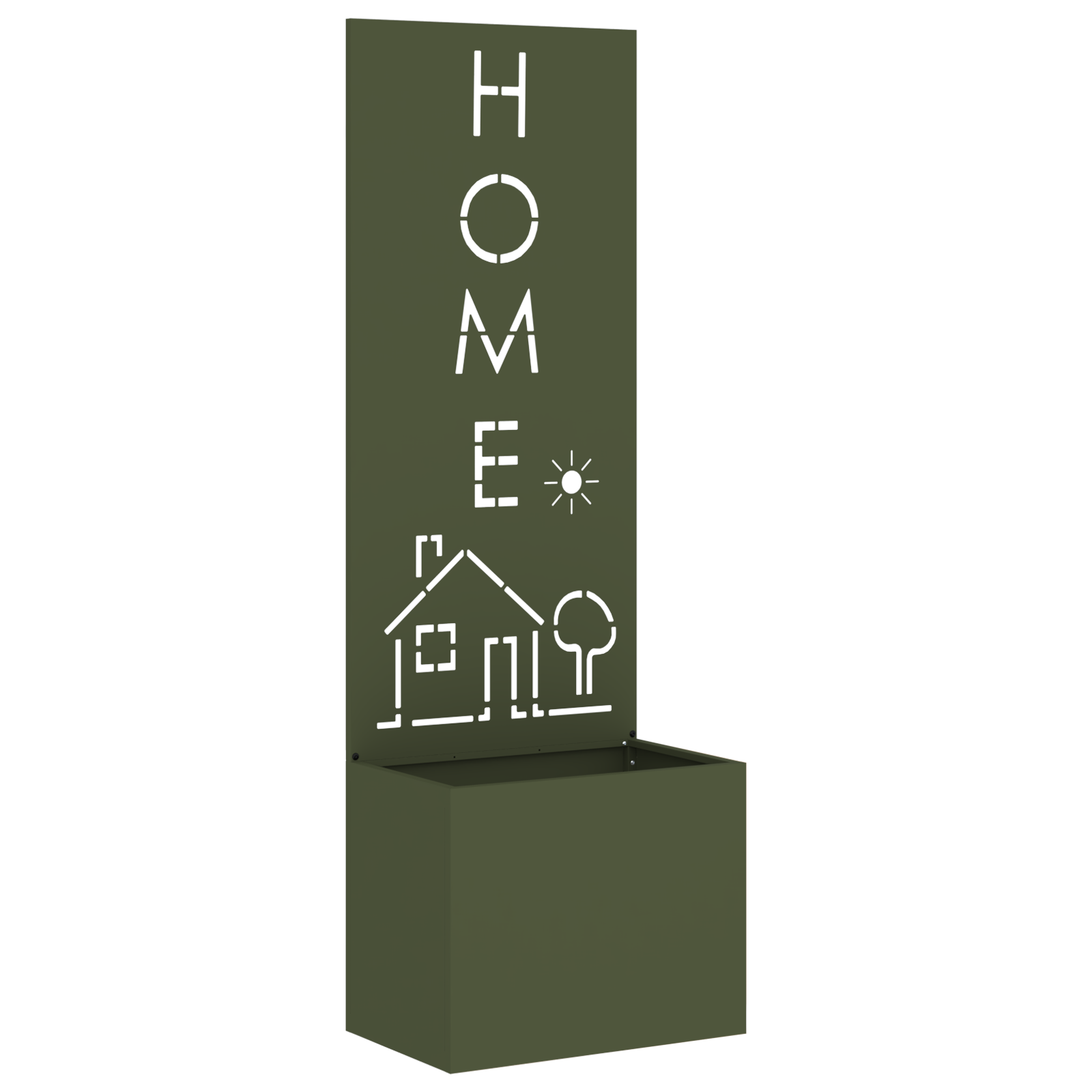 VidaXL Tuinplant met Decoratief Paneel Olijfgroen 50 x 140 cm