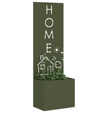 VidaXL Tuinplant met Decoratief Paneel Olijfgroen 50 x 140 cm