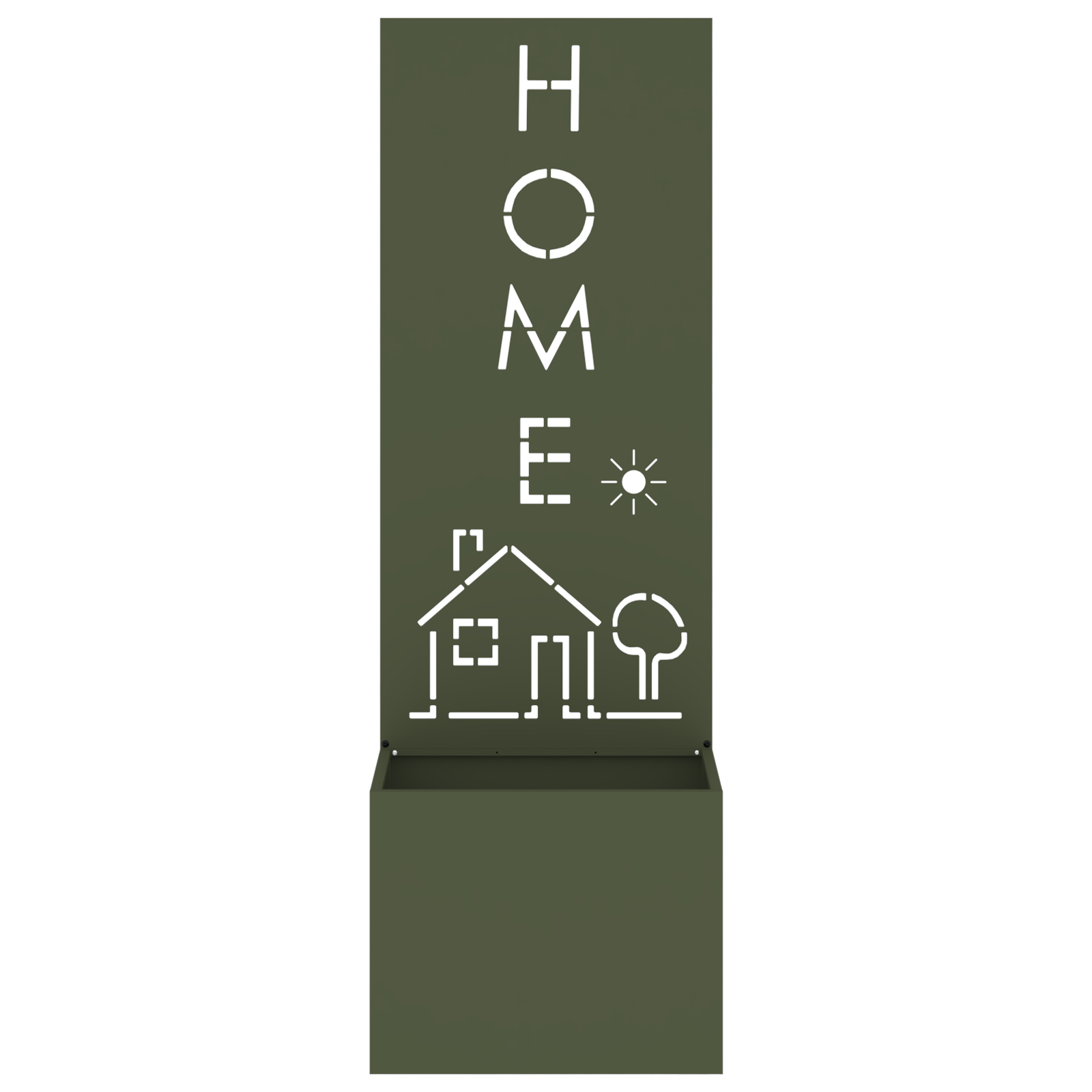 VidaXL Tuinplant met Decoratief Paneel Olijfgroen 50 x 140 cm