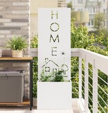 VidaXL Tuinplant met Decoratief Paneel Wit 50 x 140 cm