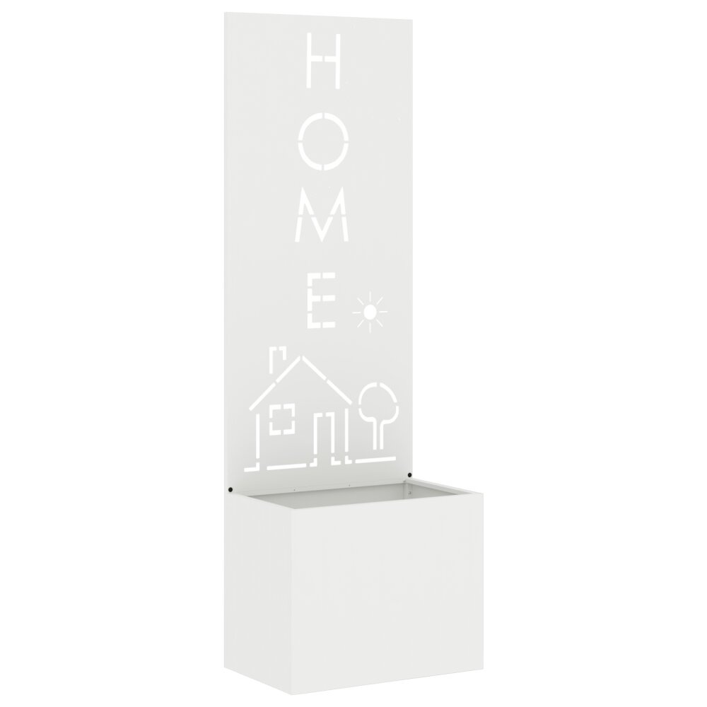 VidaXL Tuinplant met Decoratief Paneel Wit 50 x 140 cm