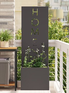 VidaXL Tuinplant met Decoratief Paneel Zwart 50 x 140 cm