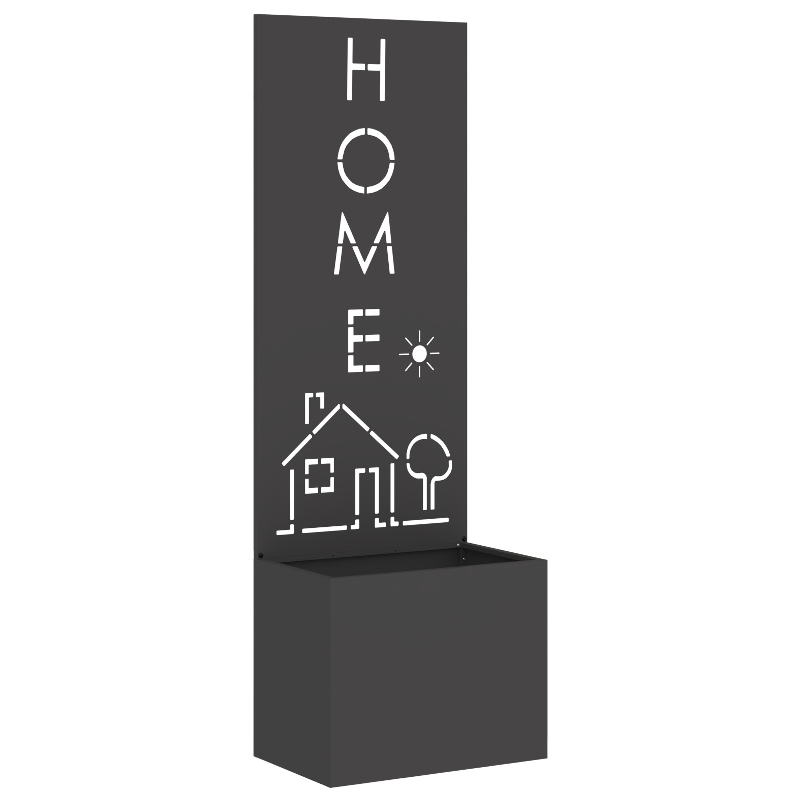 VidaXL Tuinplant met Decoratief Paneel Zwart 50 x 140 cm