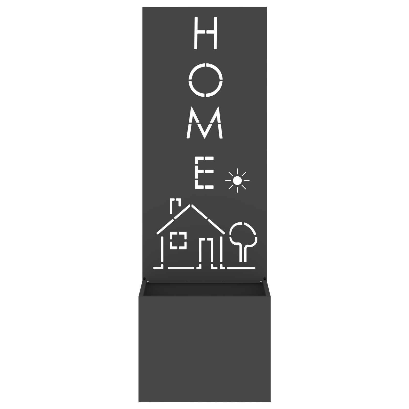 VidaXL Tuinplant met Decoratief Paneel Zwart 50 x 140 cm