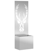 VidaXL Tuinplant met Decoratief Paneel Zilver 50 x 140 cm