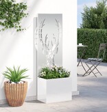 VidaXL Tuinplant met Decoratief Paneel Zilver 50 x 140 cm