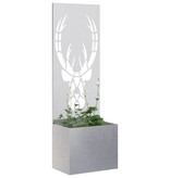 VidaXL Tuinplant met Decoratief Paneel Zilver 50 x 140 cm