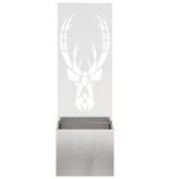 VidaXL Tuinplant met Decoratief Paneel Zilver 50 x 140 cm